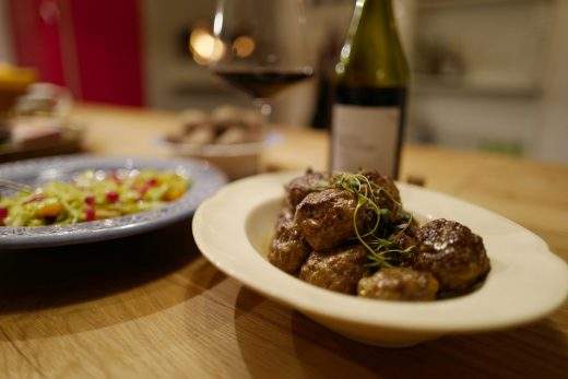 Viltboller med karrikrydret kål og gresskar