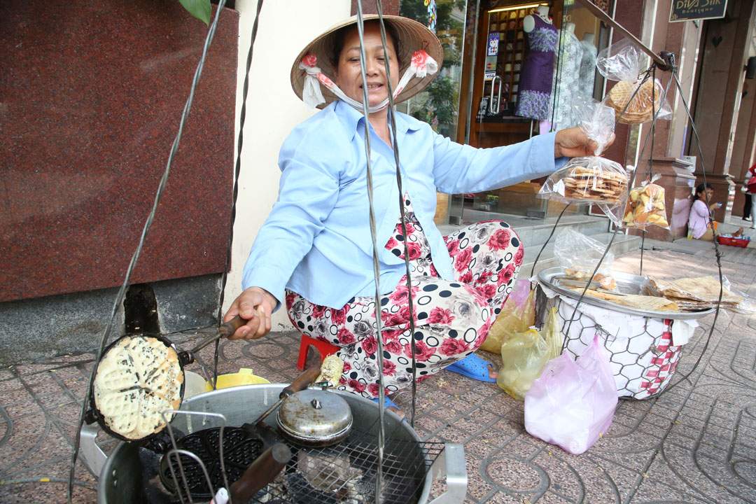 Vaffeldamen i Saigon.