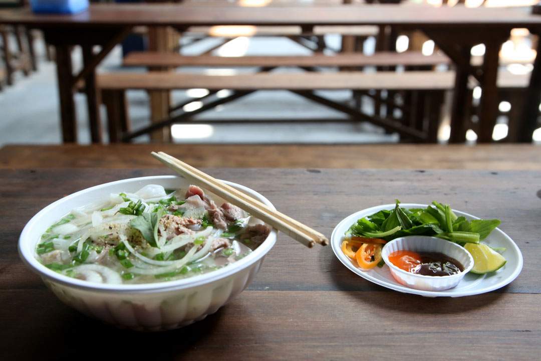 Pho bo. Nudelsuppe med oksekjøtt.