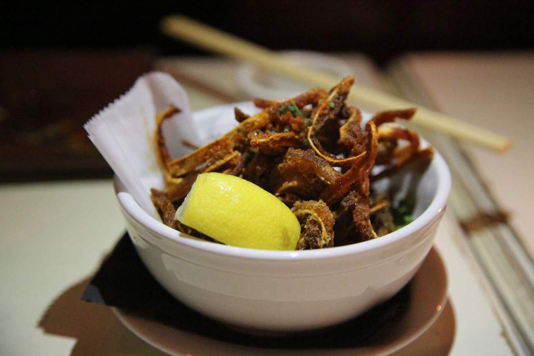 Sprø griseører. Deilig snacks. Foto: Erik Valebrokk