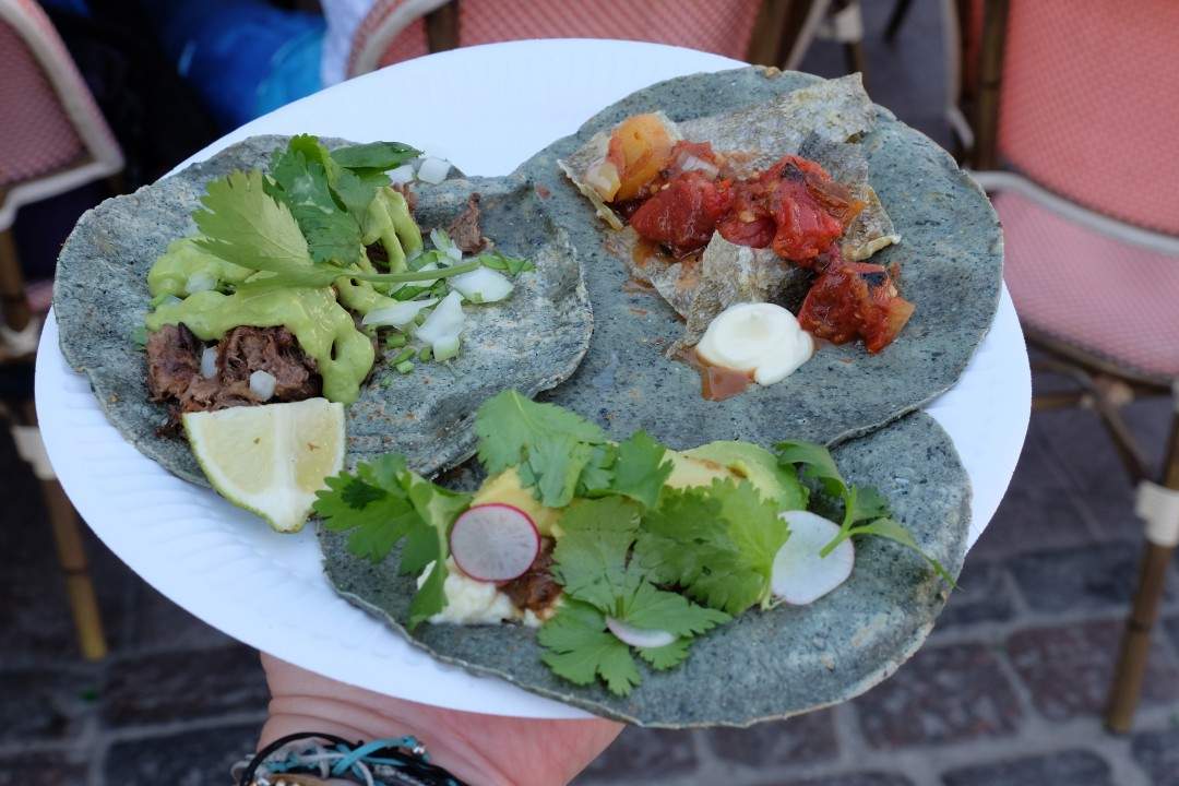 Tre fantastiske tacos hos Hija de Sanchez.