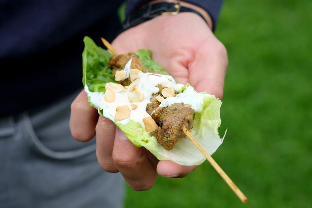 Grillspyd med vietnamesiske smaker. (Foto: Helle Øder Valebrokk)