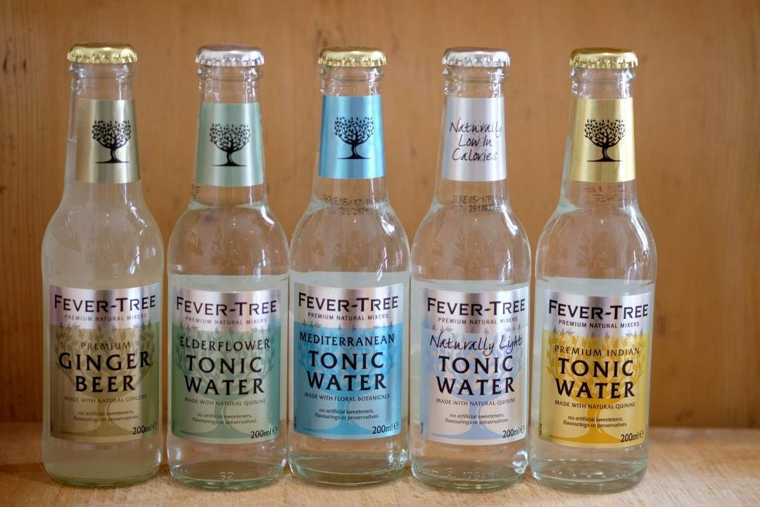 fever-tree: Tonic, Tonic light, elderflower tonic, mediterranean, ginger beer.