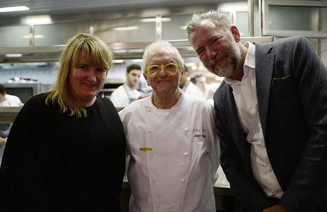 Meg, Juan Mari Arzak og Erik.