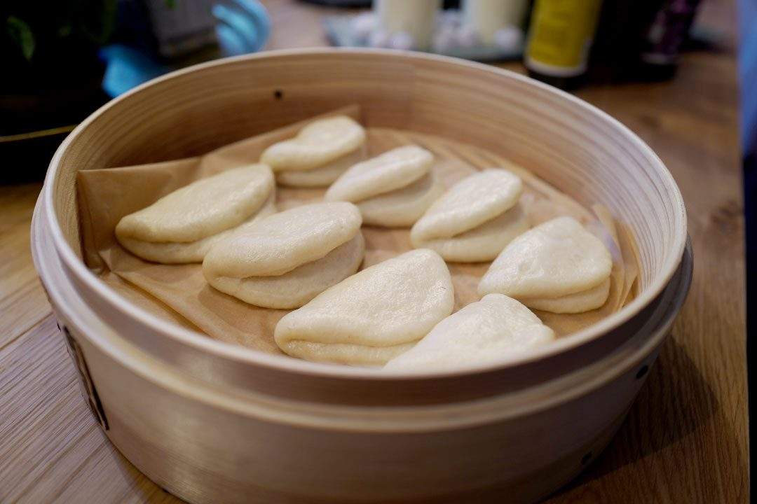 Ferdige steam buns.